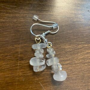 Clear quarts earrings